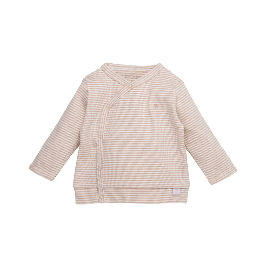 BESS baby gestreepte longsleeve zand
