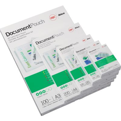 GBC - Pack de 100 pochettes de plastification - 2 x 125 microns - 54 x 86 mm - brillant
