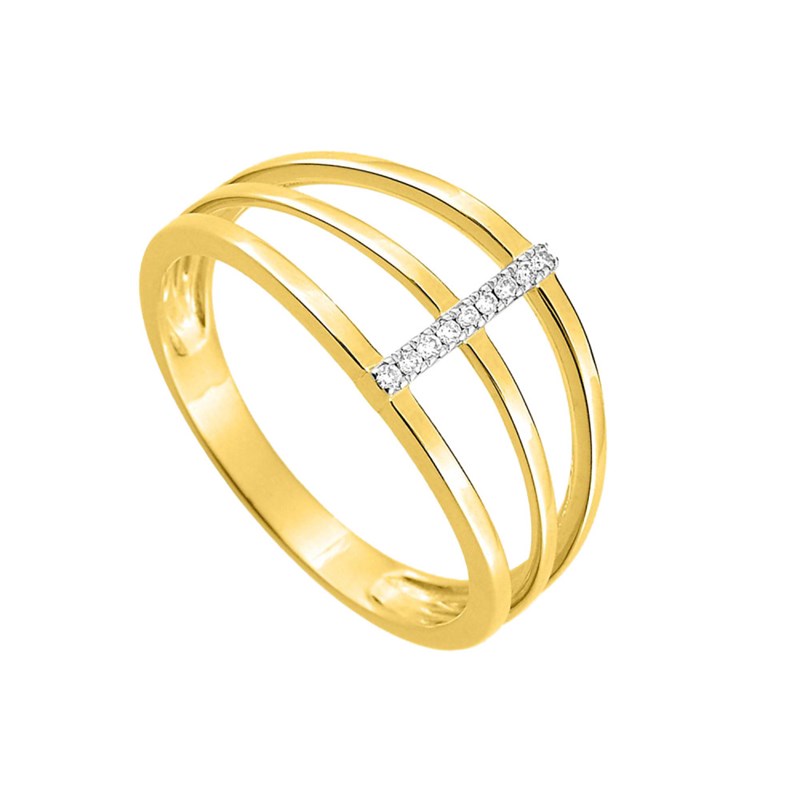 Bague Femme - Or 18 Carats - Diamant 0,03 Carats