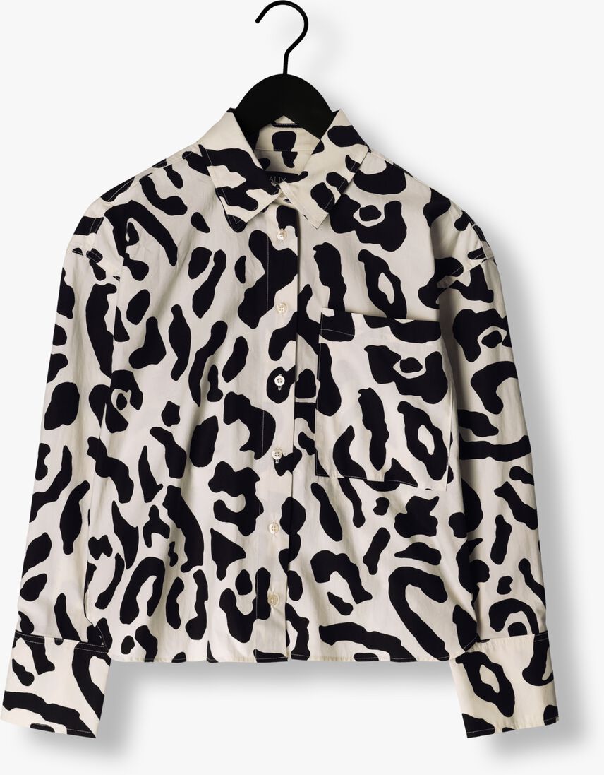 ALIX THE LABEL zwarte alix the label blouse ladies woven big animal blouse