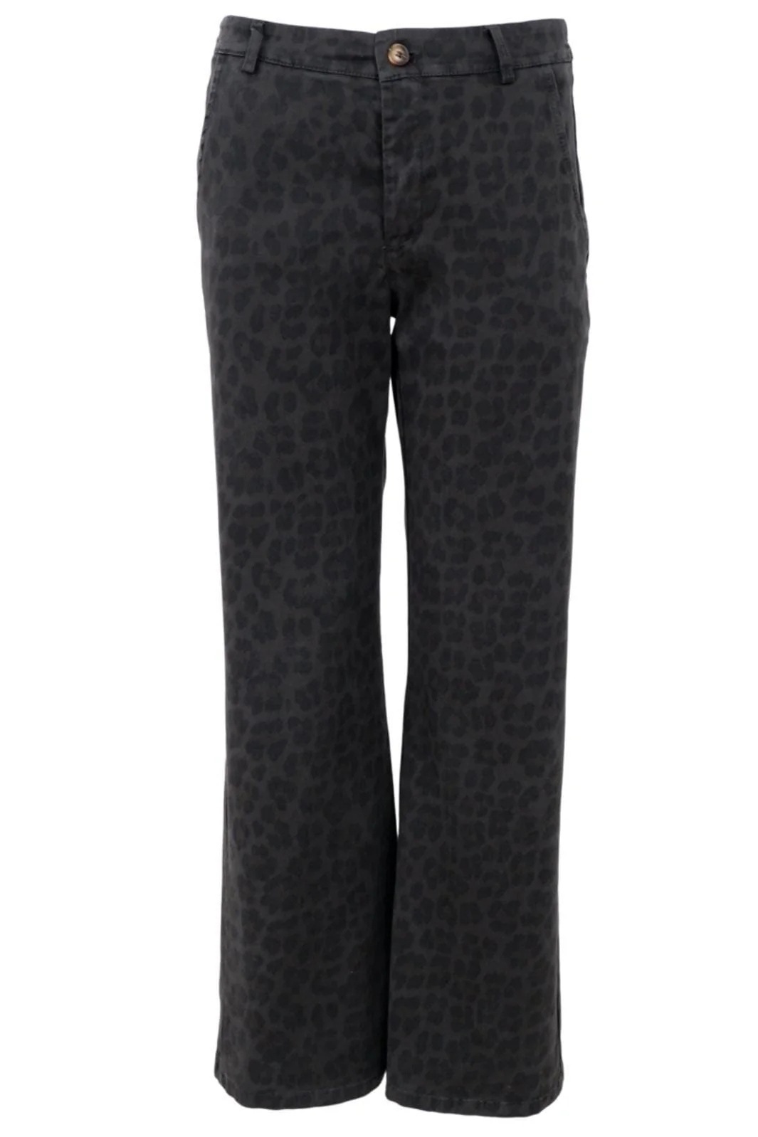 Black Colour Bcabbie Box Stretch Pant grey leopard
