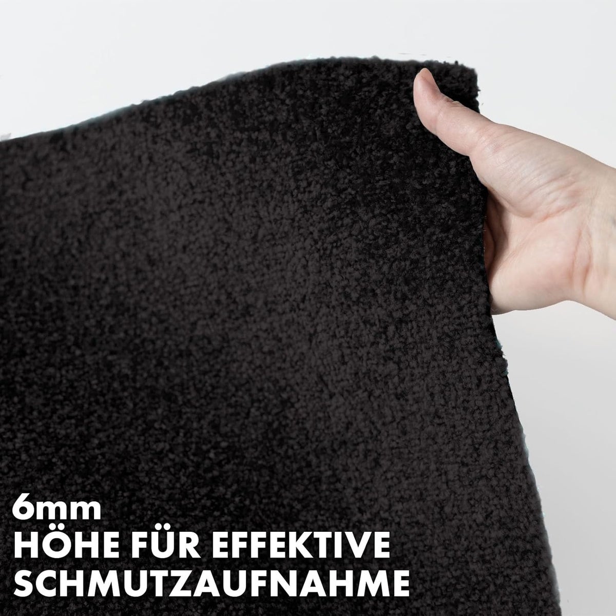 Deurmat Domenico - Stijlvolle en praktische vuilopvangmat - Verkrijgbaar in talloze aantrekkelijke kleuren - Zwart / 50 x 80 cm