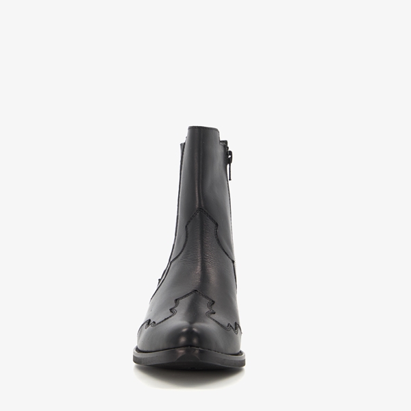 Harper leren dames western boots zwart