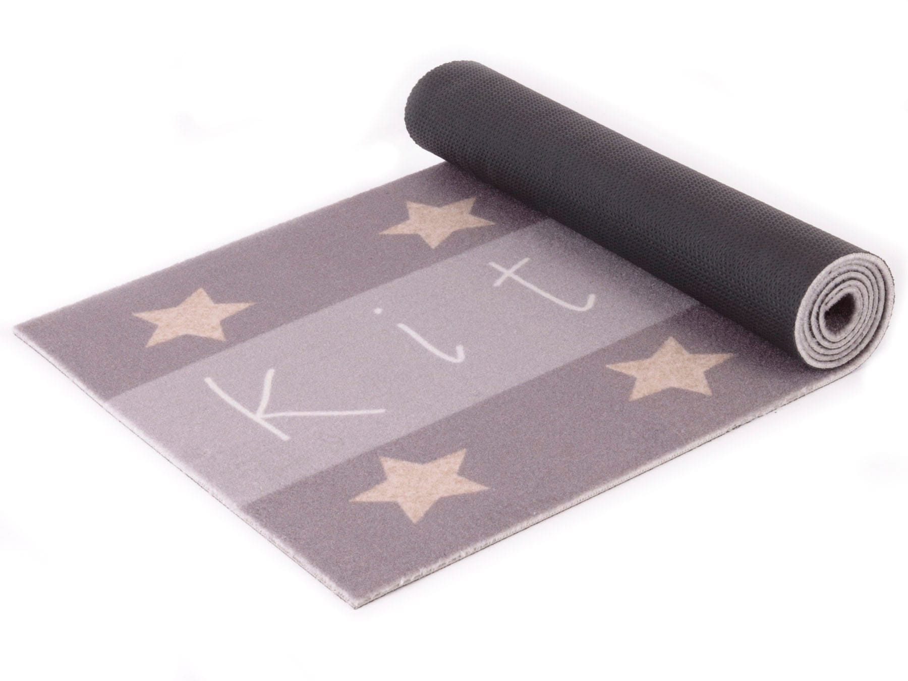 Primaflor-Ideen in Textil Küchenläufer »KITCHEN STAR, Made in Belgium« rechteckig 5 mm Höhe mit Schriftzug & Motiv Sterne, rutschhemmend, waschbar, Küche
