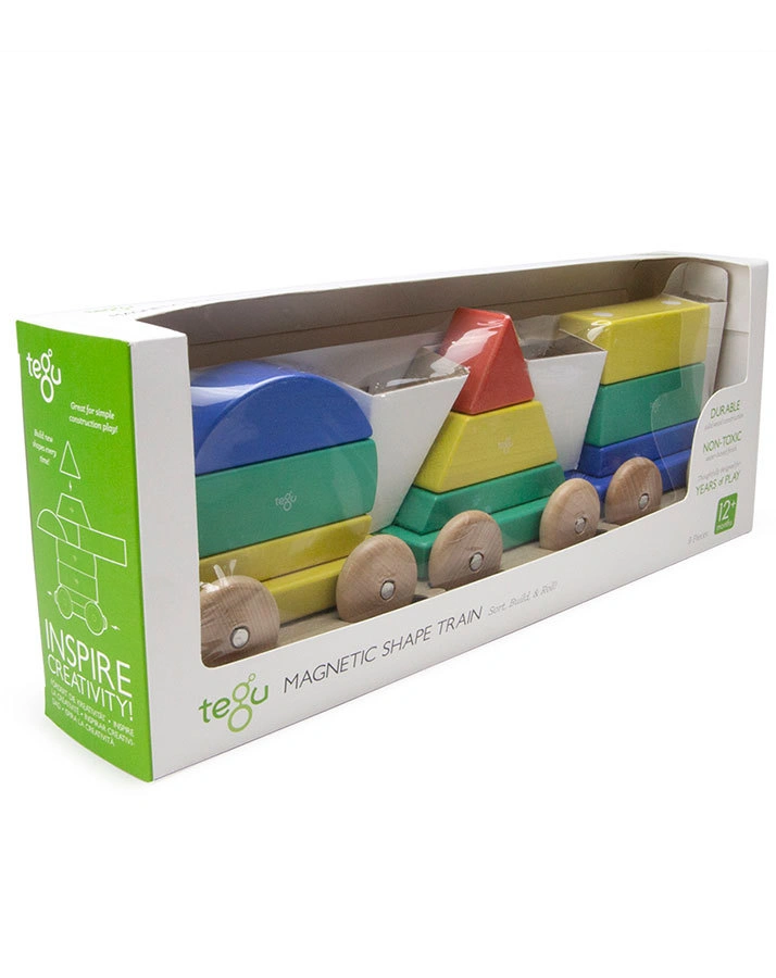 Baby-Magnetspielzeug BIG SHAPE TRAIN 9-teilig in bunt