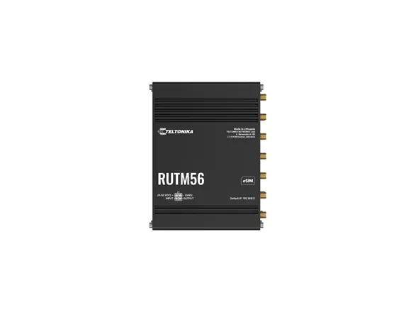 Teltonika RUTM56 - Trådløs router - mesh - WWAN 4-port switch - 1GbE - Wi-Fi 5 - Dual Band - 5G, 4G, 3G, 2G - DIN monterbar på skinne, væg-monterbar, overflademonterbar - for P/N: BAT120000000, PR1KC647, PR1KCI49, PR1KS536, PR1US540, PR2PP10B, PR3PXA