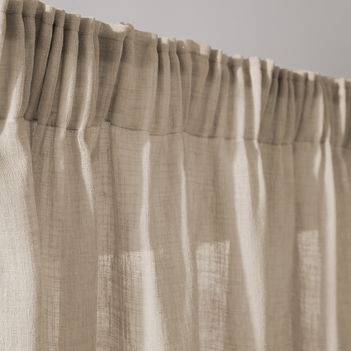 LA REDOUTE INTERIEURS<br>Cortina de vidro com borda franzida, Nyong