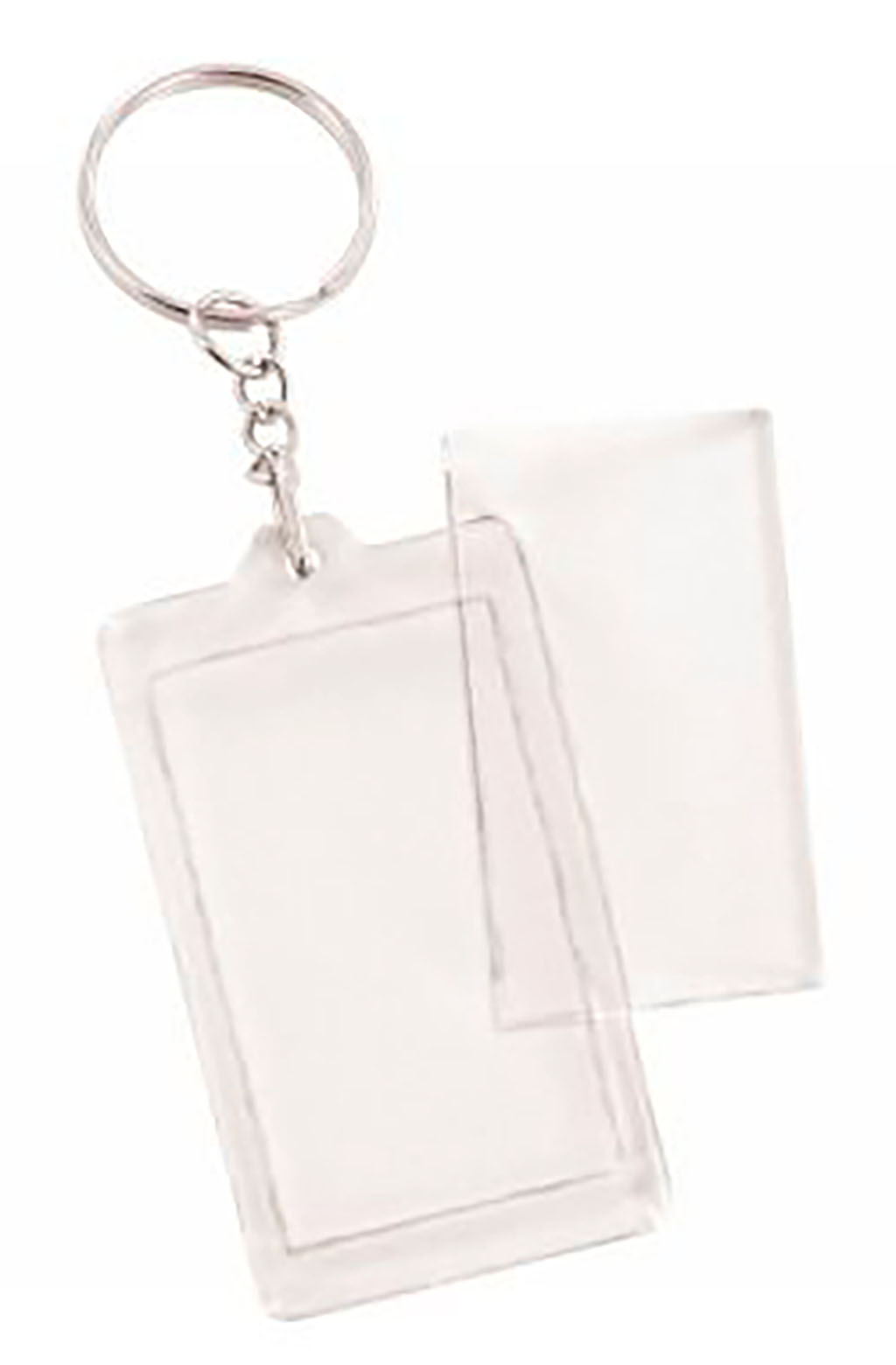 Lot de 2 portes-clés rectangulaire acrylique