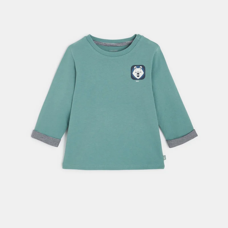 T-shirt ours vert bébé garçon Vert