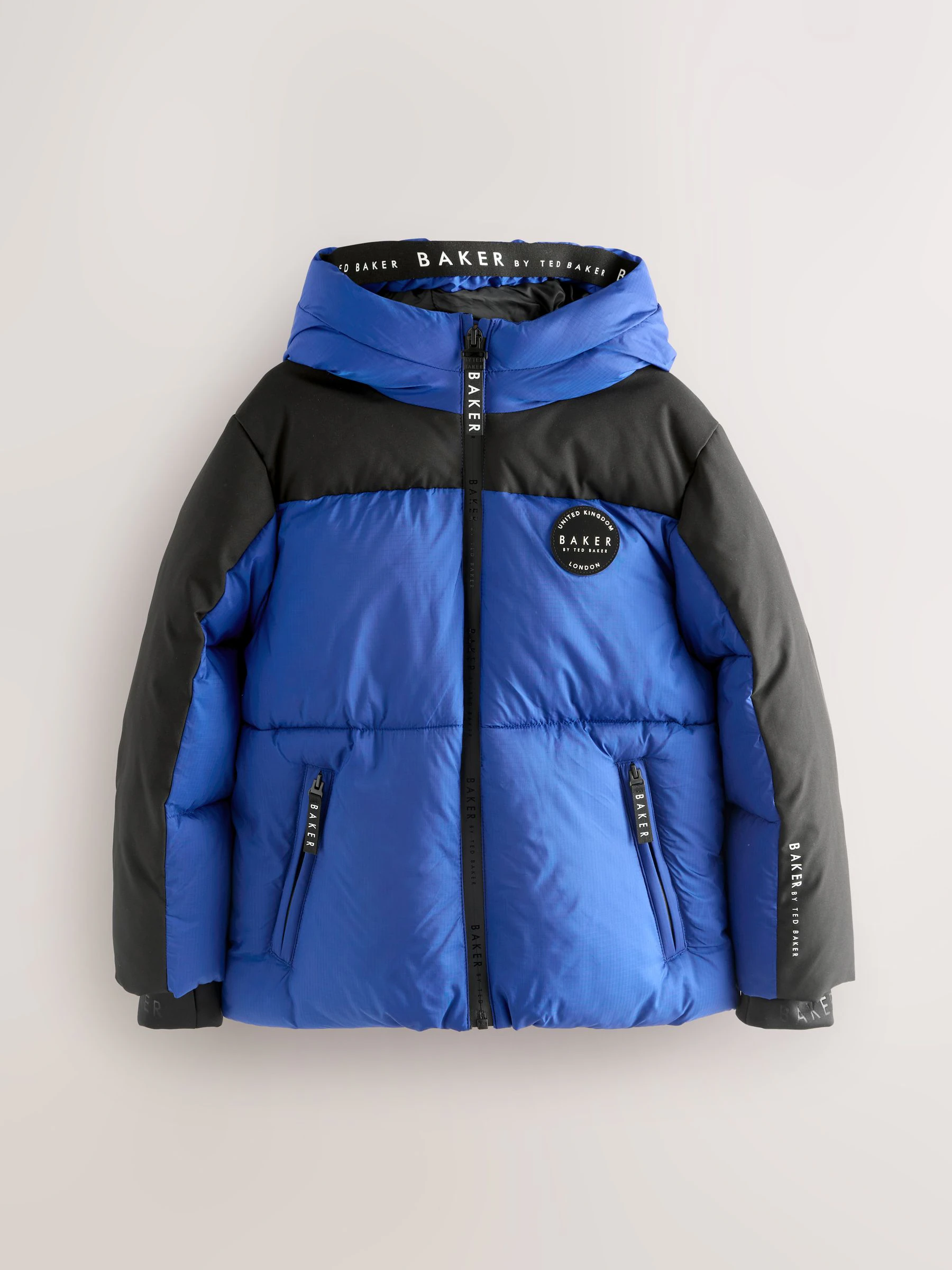 Blauw/Zwart - Baker By Ted Baker Shower Resistant Colourblock Padded Jackets