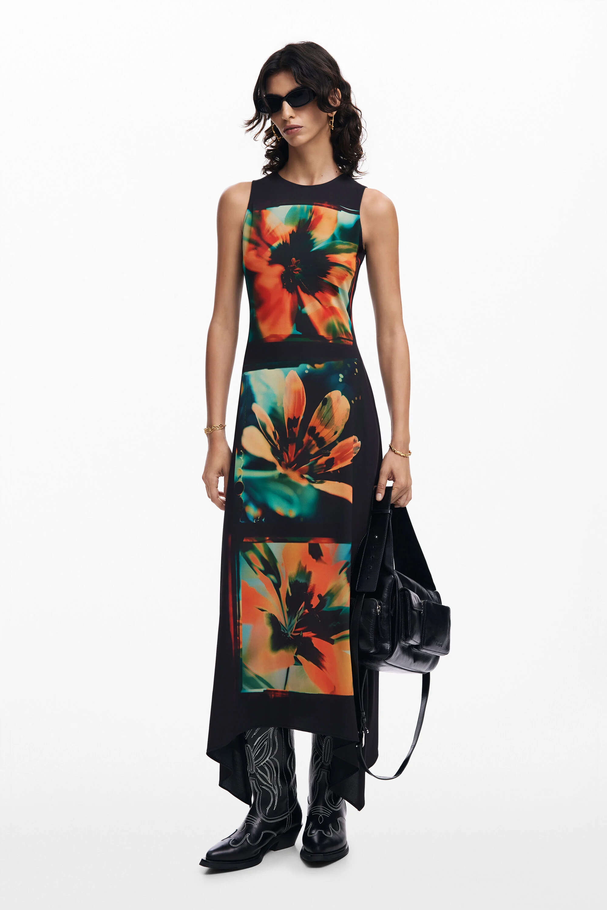 Vestido flor estampada