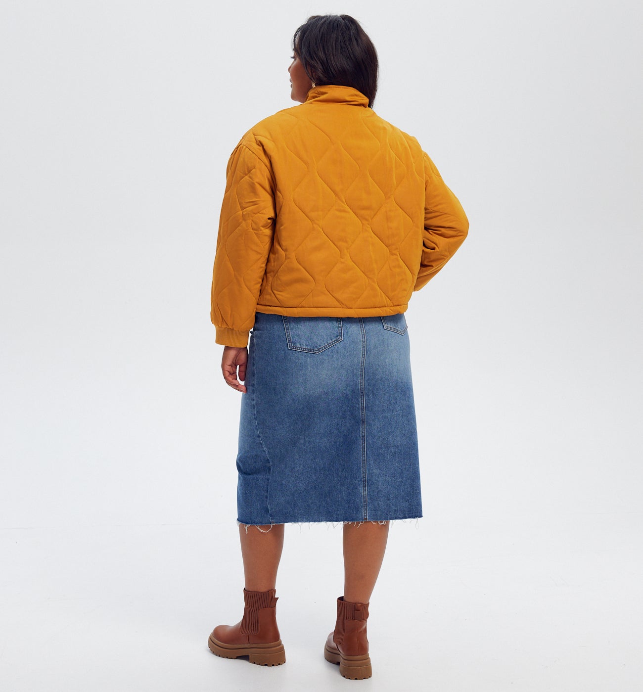 Blouson matelassé oversize - Ocre
