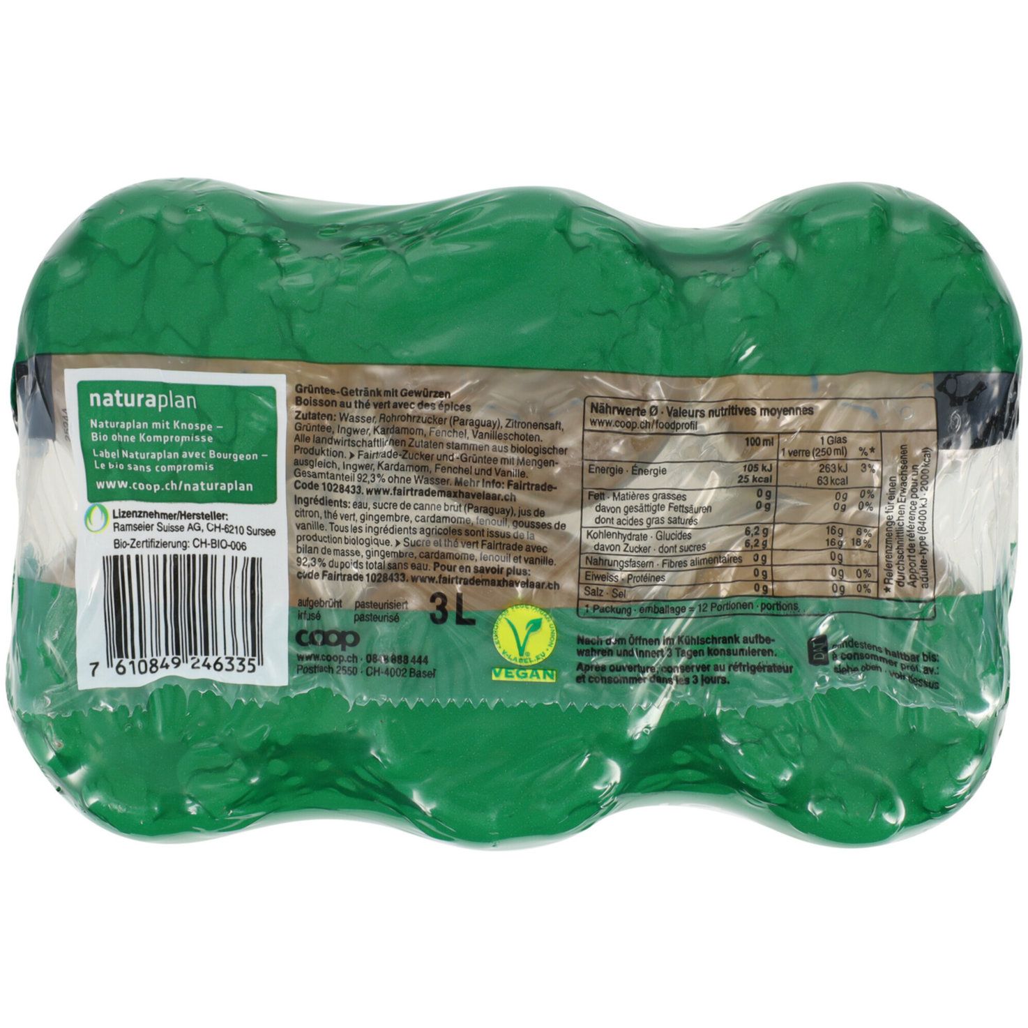 Naturaplan Organic Ginger Green Ice Tea 6x50cl