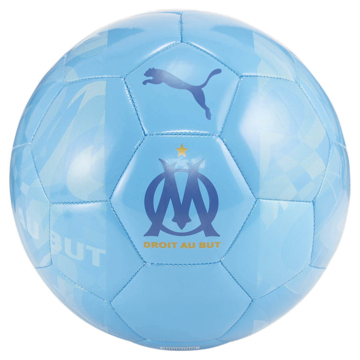 PUMA Olympique Marseille Pre-Match Voetbal Maat 5 Blauw Donkerblauw Goud