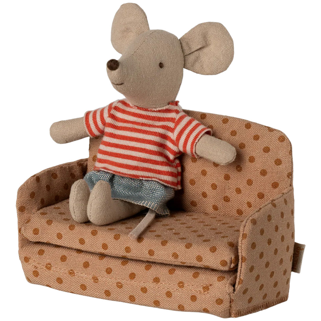 maileg poppenslaapbank stippen - 11 cm