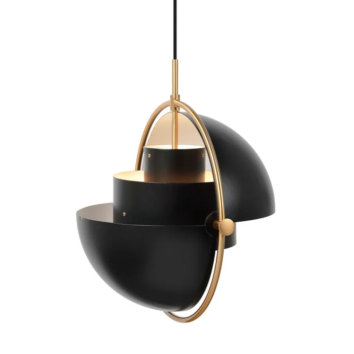 Gubi - Multi-Lite Pendelleuchte Ø 36 cm, Messing / schwarz