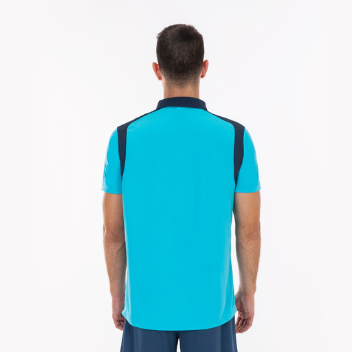 Polo Manga Corta Joma Campeonato V Turquesa Flúor Marino