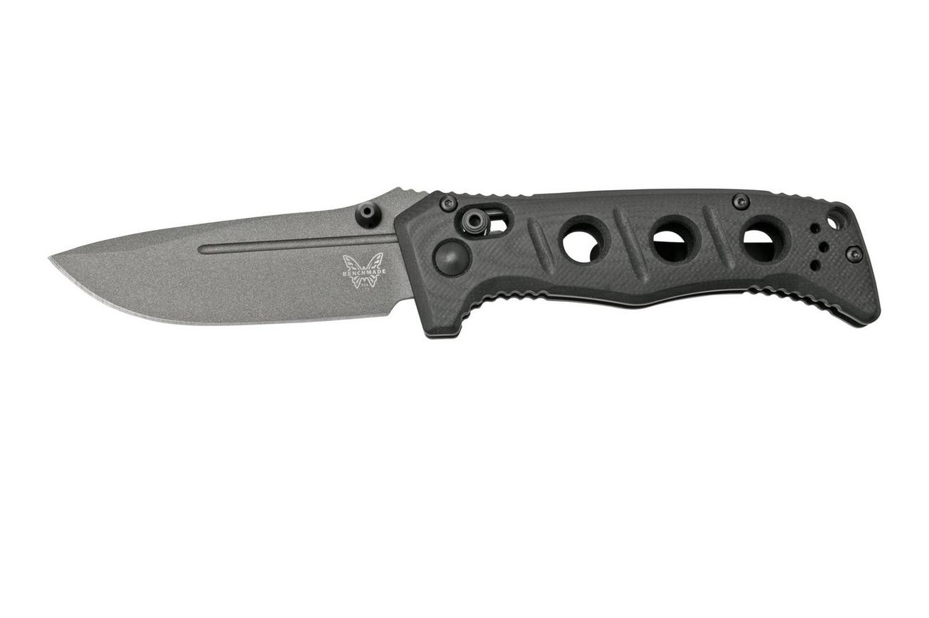 Benchmade 273GY-1 Sibert Mini Adamas Black G10, Tungsten Grey zakmes, Shane Sibert design