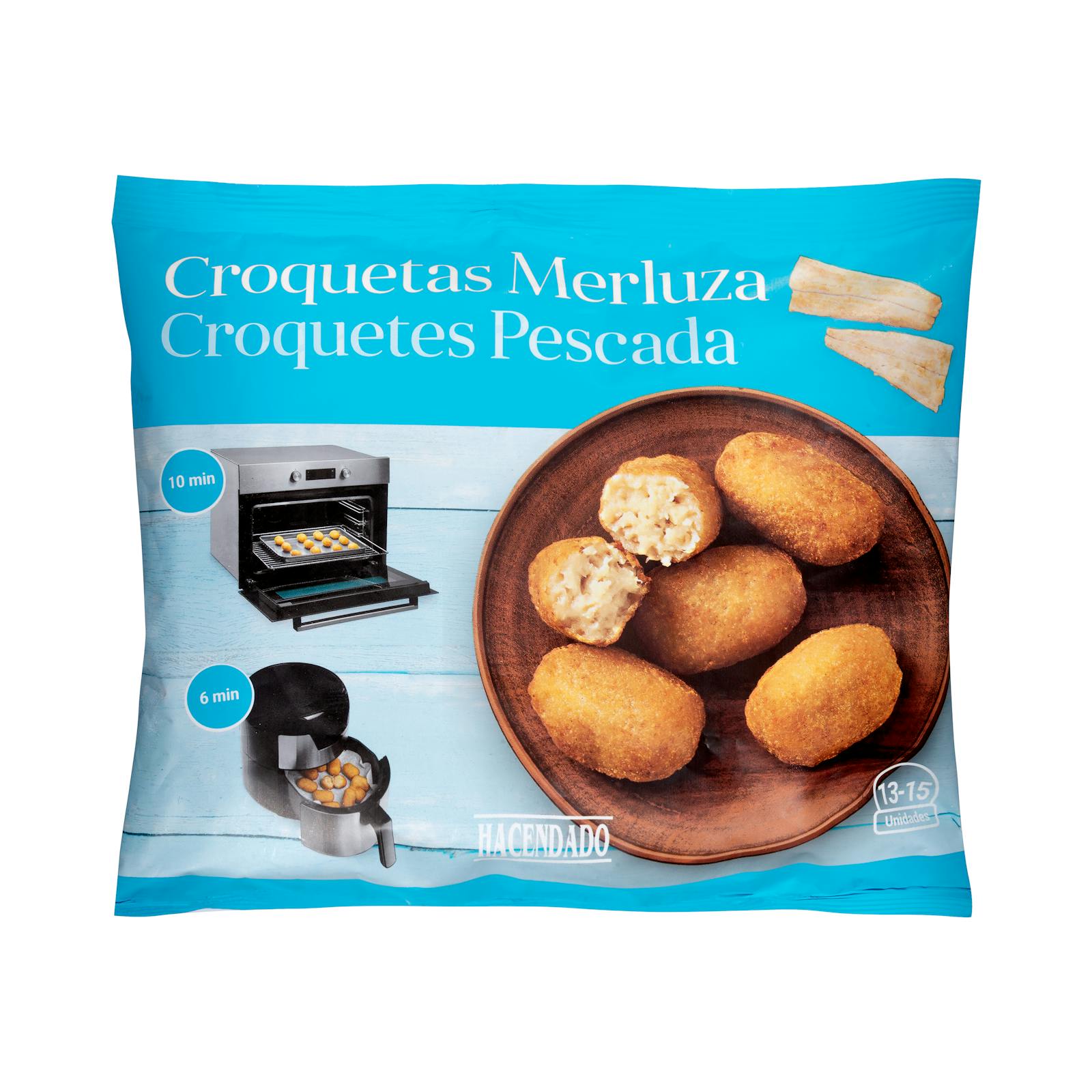 Croquettes de merlu surgelées Hacendado