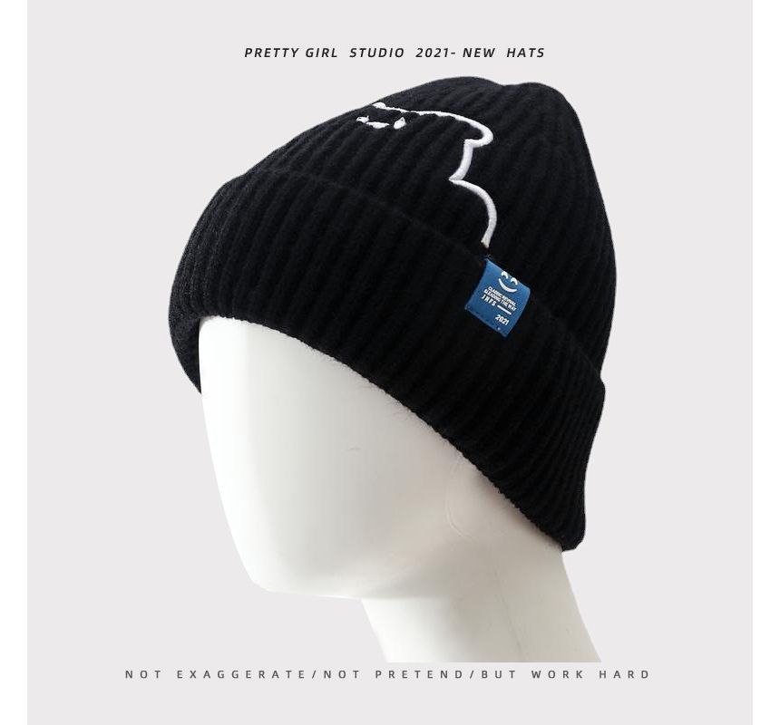 Uweiifame - Beanie met geborduurde beer