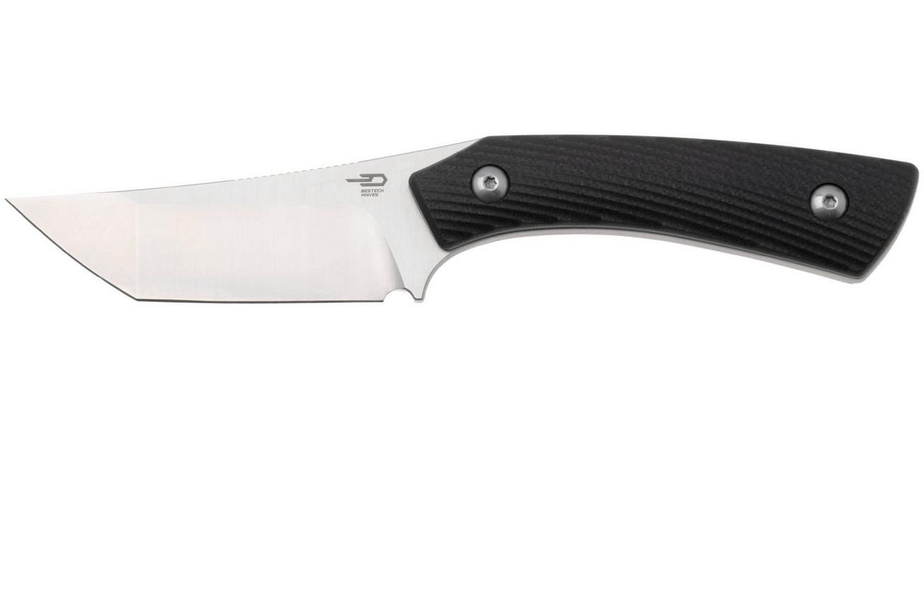 Bestech STEP BFK06A Satin D2, Black G10, vaststaand mes