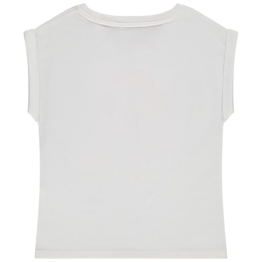 T-shirt manches courtes print Ariel Disney pour fille - Blanc