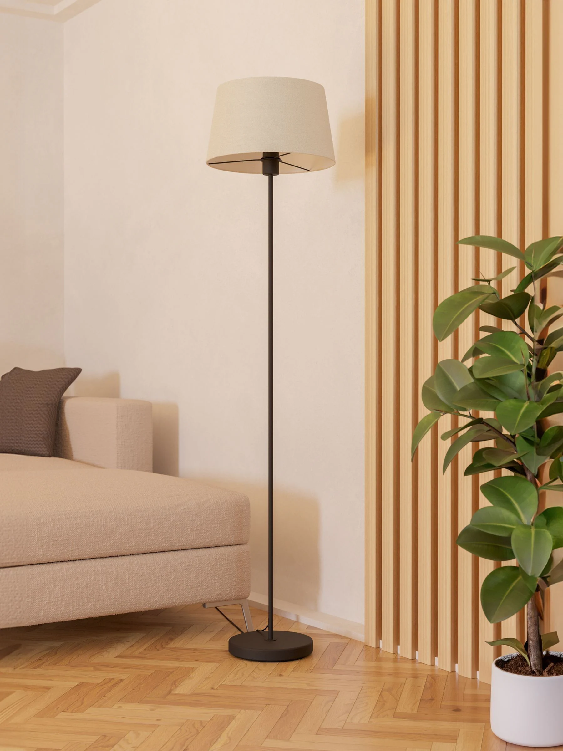 Eglo Febres Fabric and Steel Traditional Floor Lamp