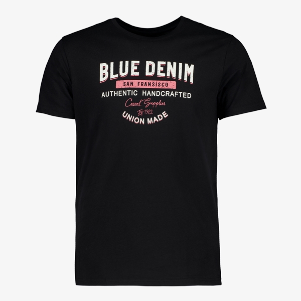 Unsigned heren T-shirt met print zwart