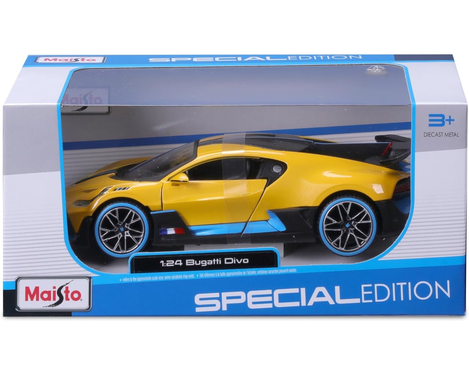 Maisto 31526 - Modellauto - Bugatti Divo (gelb, Maßstab 1:24) Modell Auto Spielzeugauto