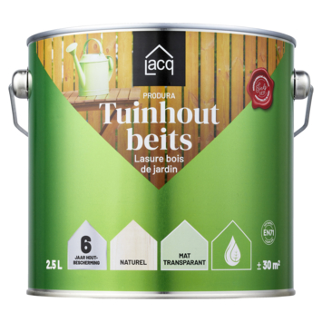 Lacq Produra Tuinhout beits transparant naturel 2,5 liter
