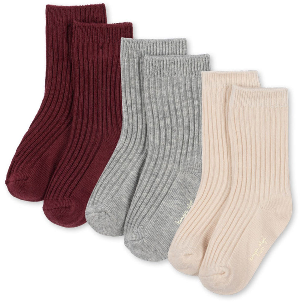 Køb Konges Sløjd Mix Pack 3 Pak Rib Strømper