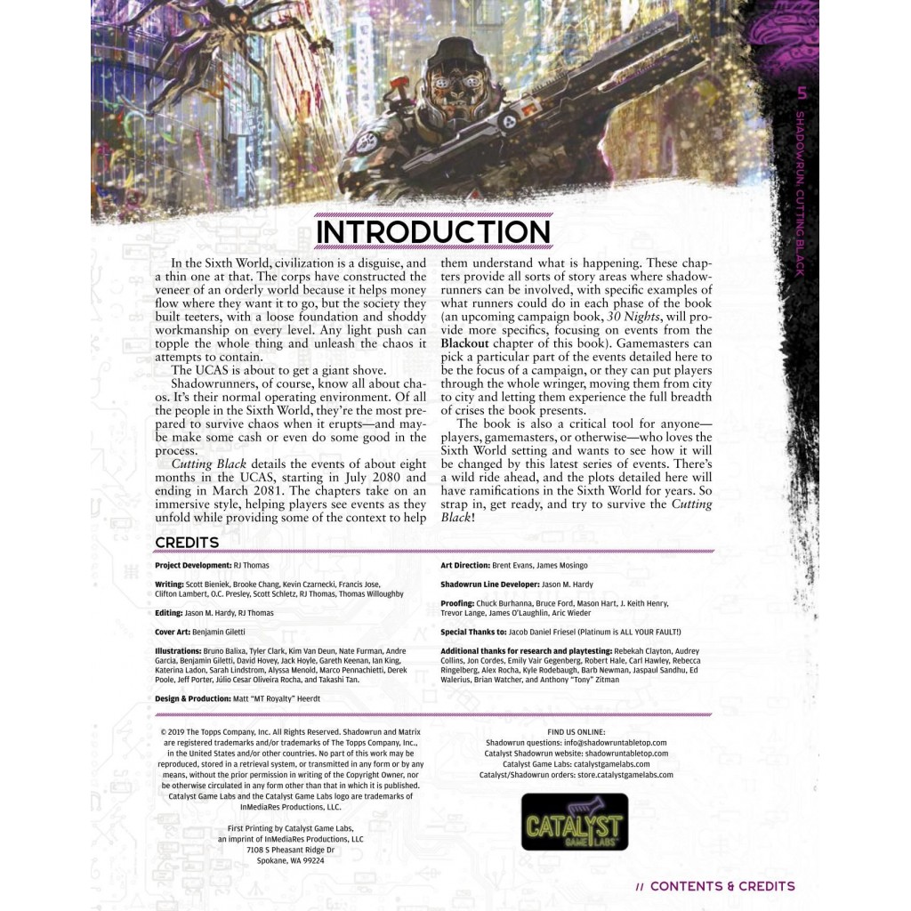 Shadowrun 6th Edition - Cutting Black