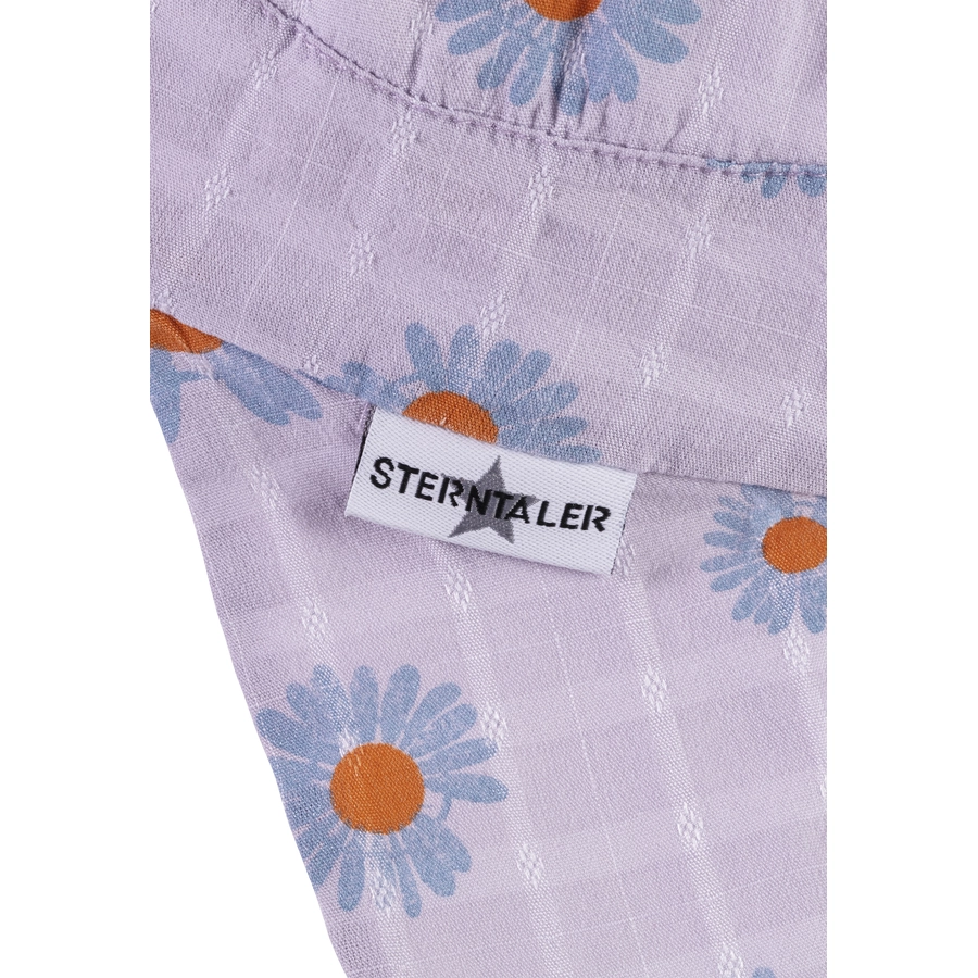 Sterntaler Schirmmütze mit Nackenschutz Blume flieder