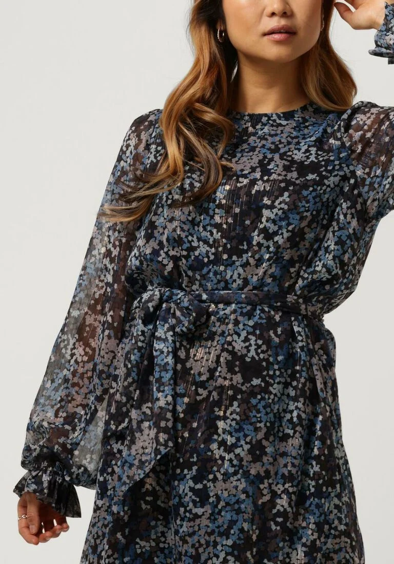 CATWALK JUNKIE grijze catwalk junkie mini jurk dr cloudy leaves
