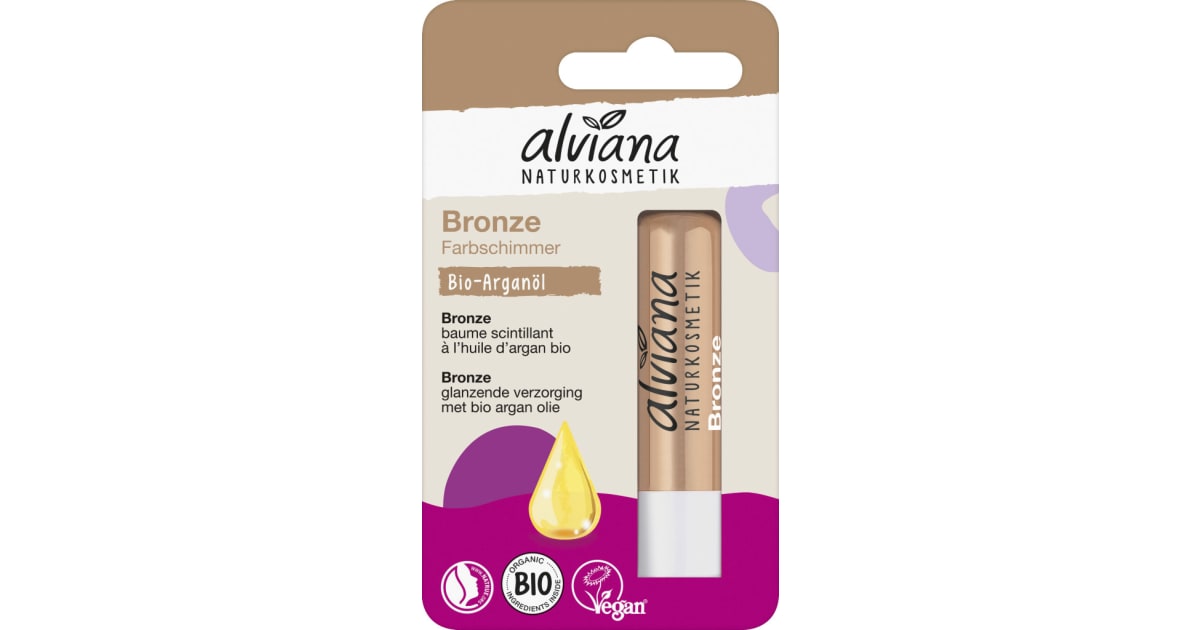 alviana Bio Lippenpflegestift Bronze
