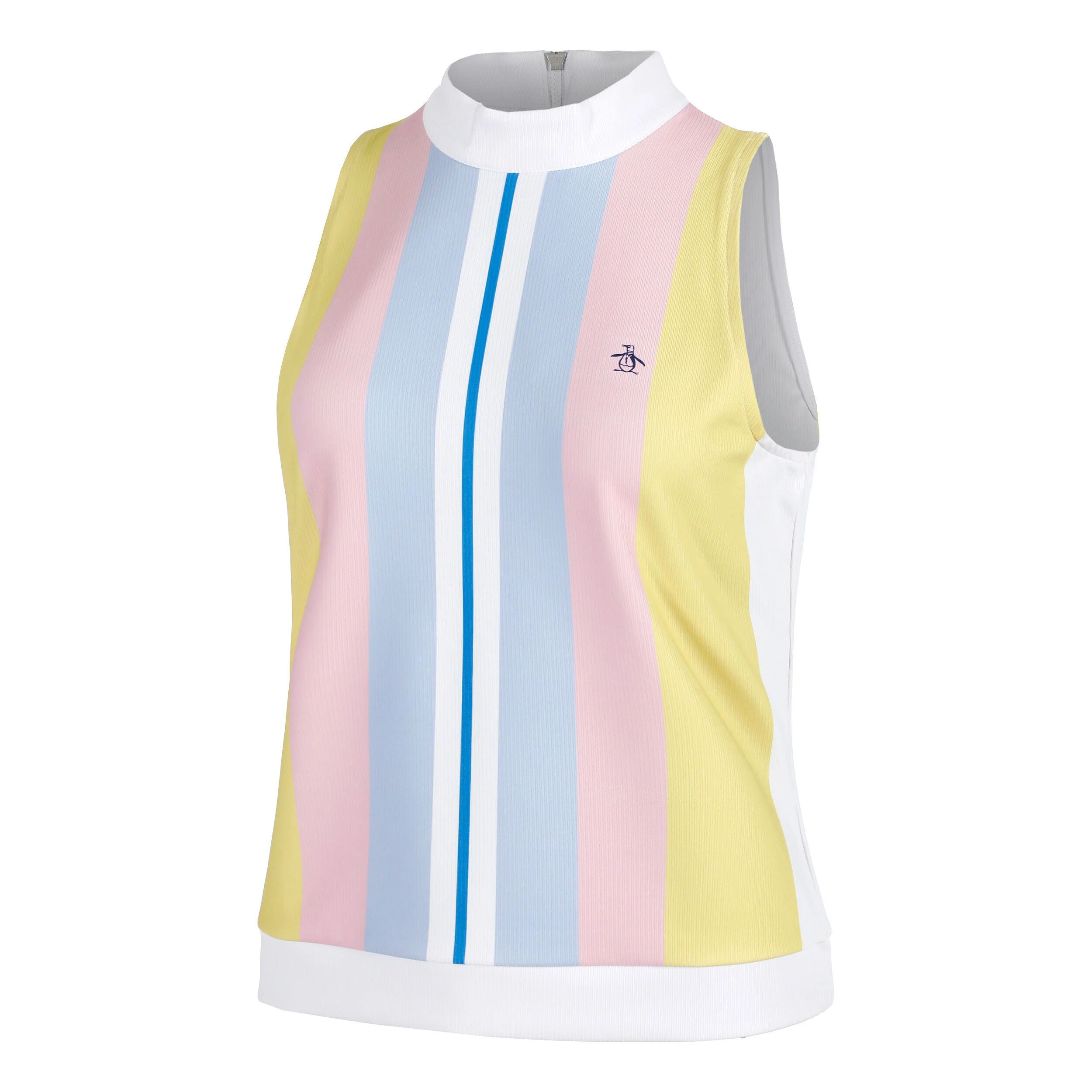 Original Penguin Striped Ribbed Débardeur Tank Top Femmes - Blanc