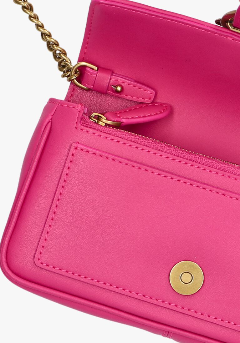 PINKO roze pinko schoudertas love one pocket