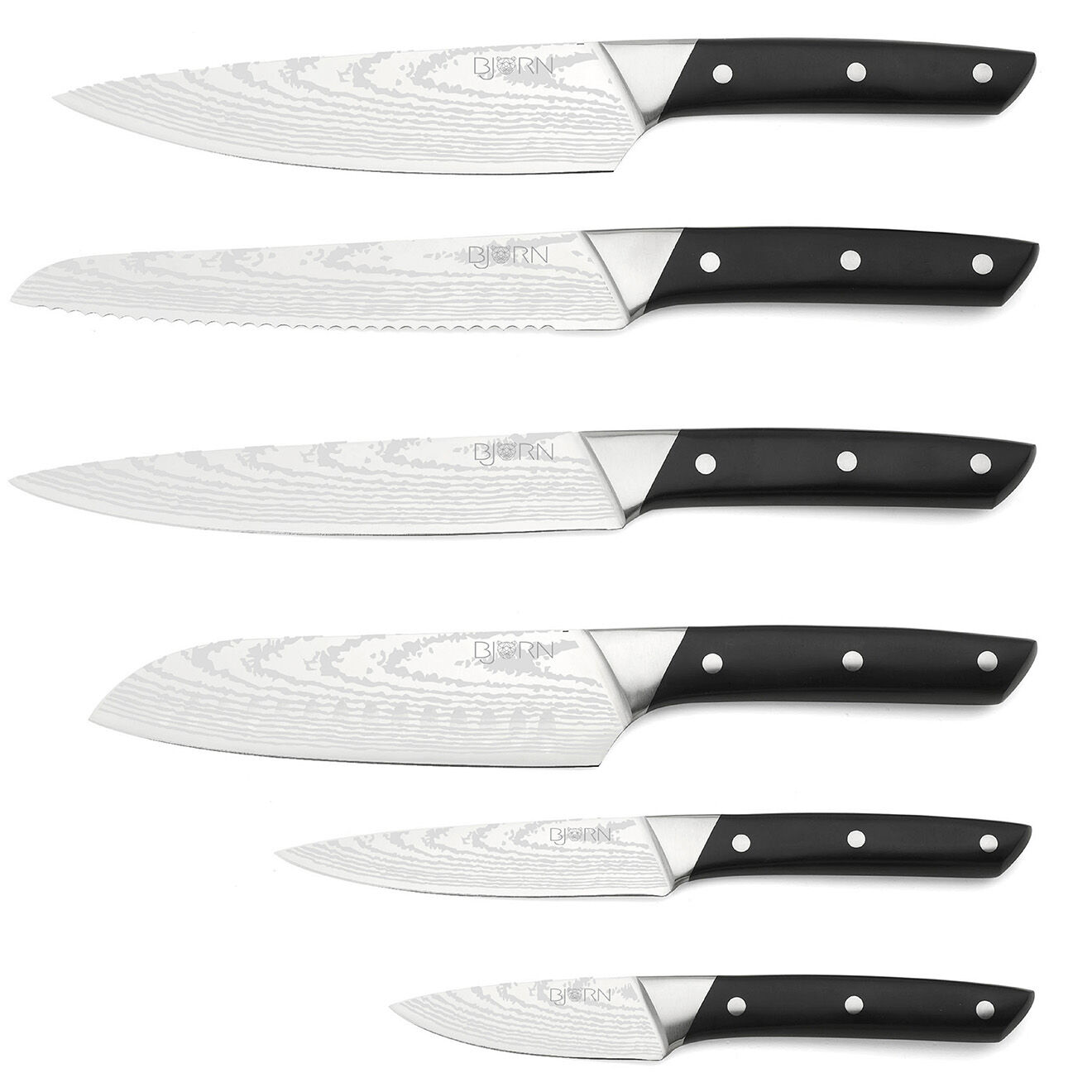 Bjorn 6 Couteaux de cuisine Erling inox mat