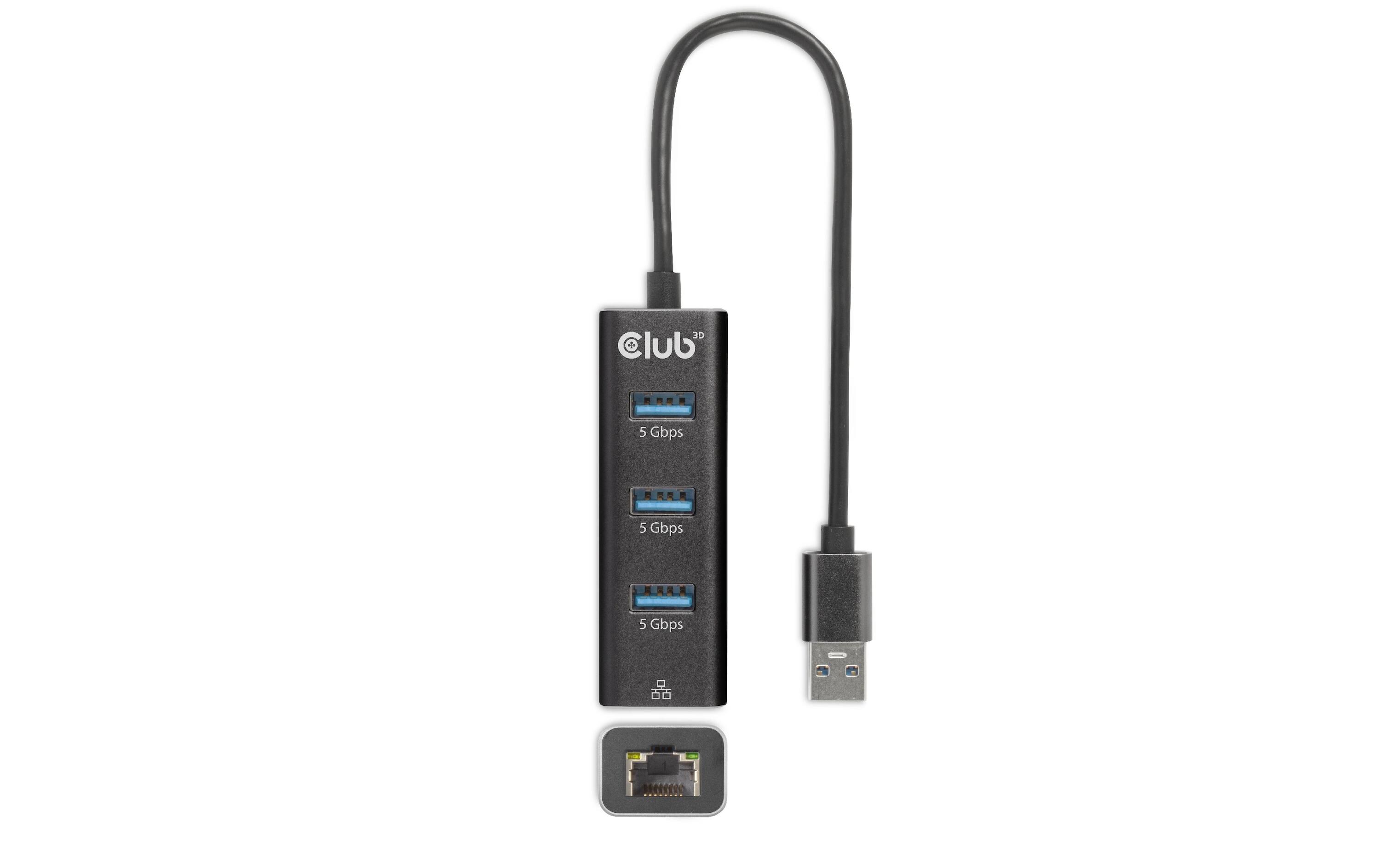 USB-Hub CSV-1430a3 Ports Hub mit Gigabit Ethernet