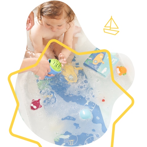 Tapis de bain témoin de température Bleu - BADABULLE
