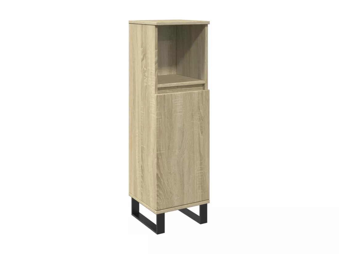 Ensemble de meubles de salle de bain 3 pcs chêne sonoma