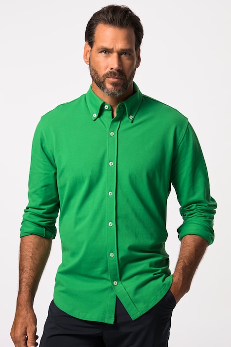JAY-PI Piqué-Hemd FLEXNAMIC®, Golf, Buttondown-Kragen, Modern Fit