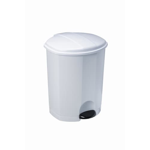 Poubelle plastique à pédale 18L blanc MEDIAL