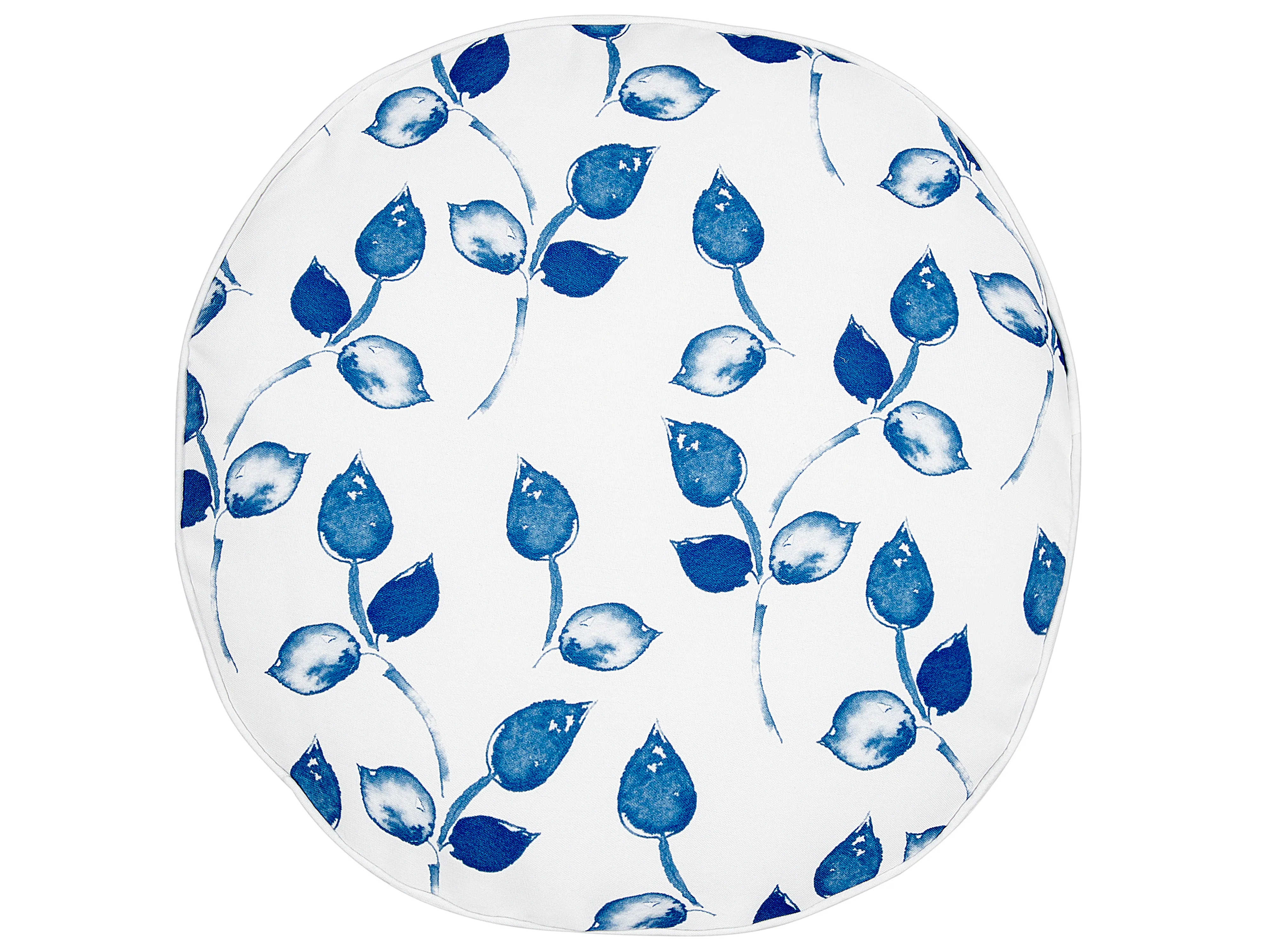 Set van 2 tuinkussens TORBORA bladpatroon 40 x 40 cm Wit Blauw