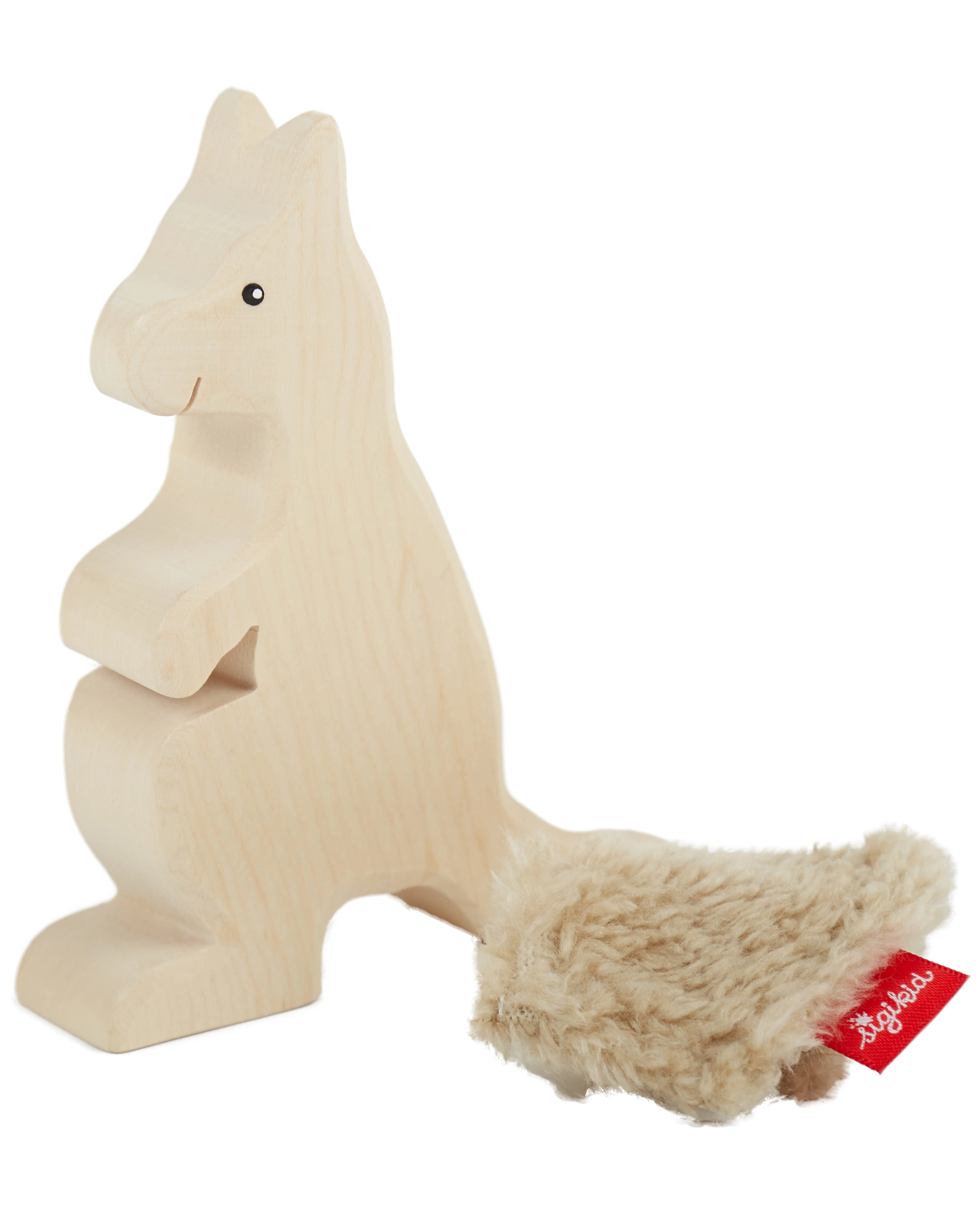 Holz-Spielfigur CUDLY WUDLY - KÄNGURU in natur/beige