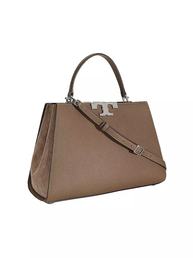 TORY BURCH Ledertasche - Henkeltasche ELEANOR PEBBLED SATCHEL braun