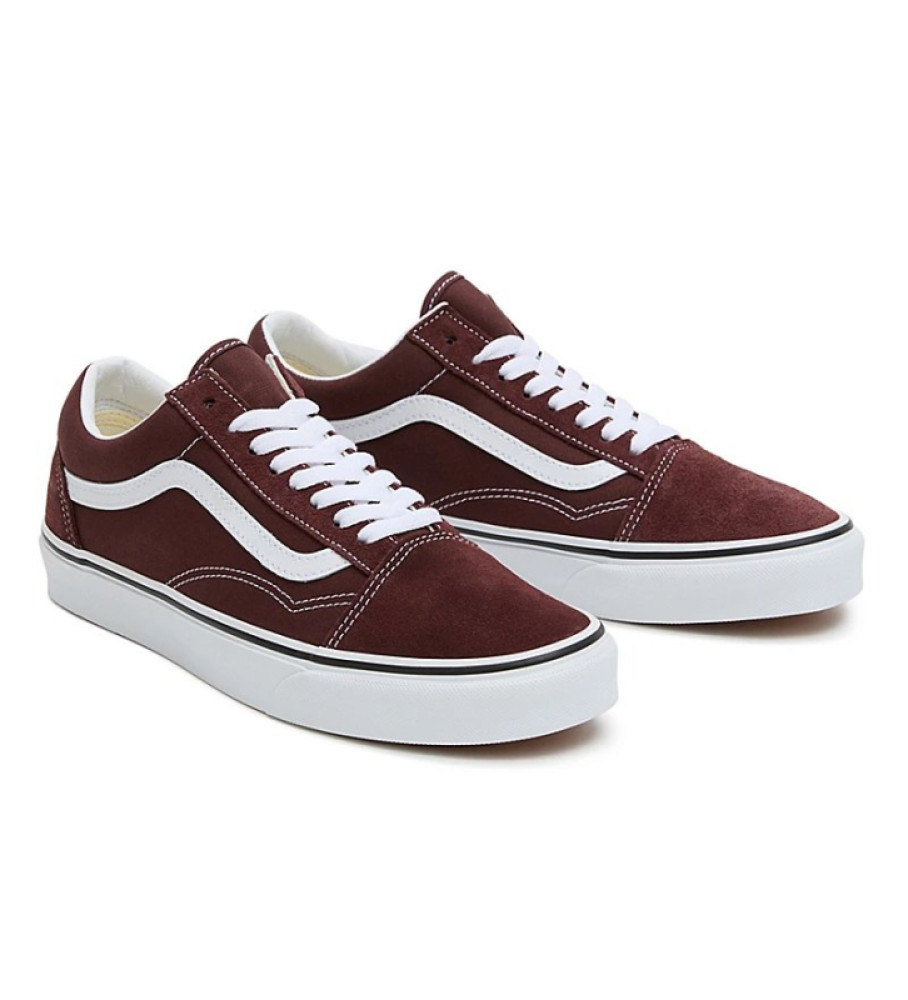 Tênis Vans Old Skool de couro marrom