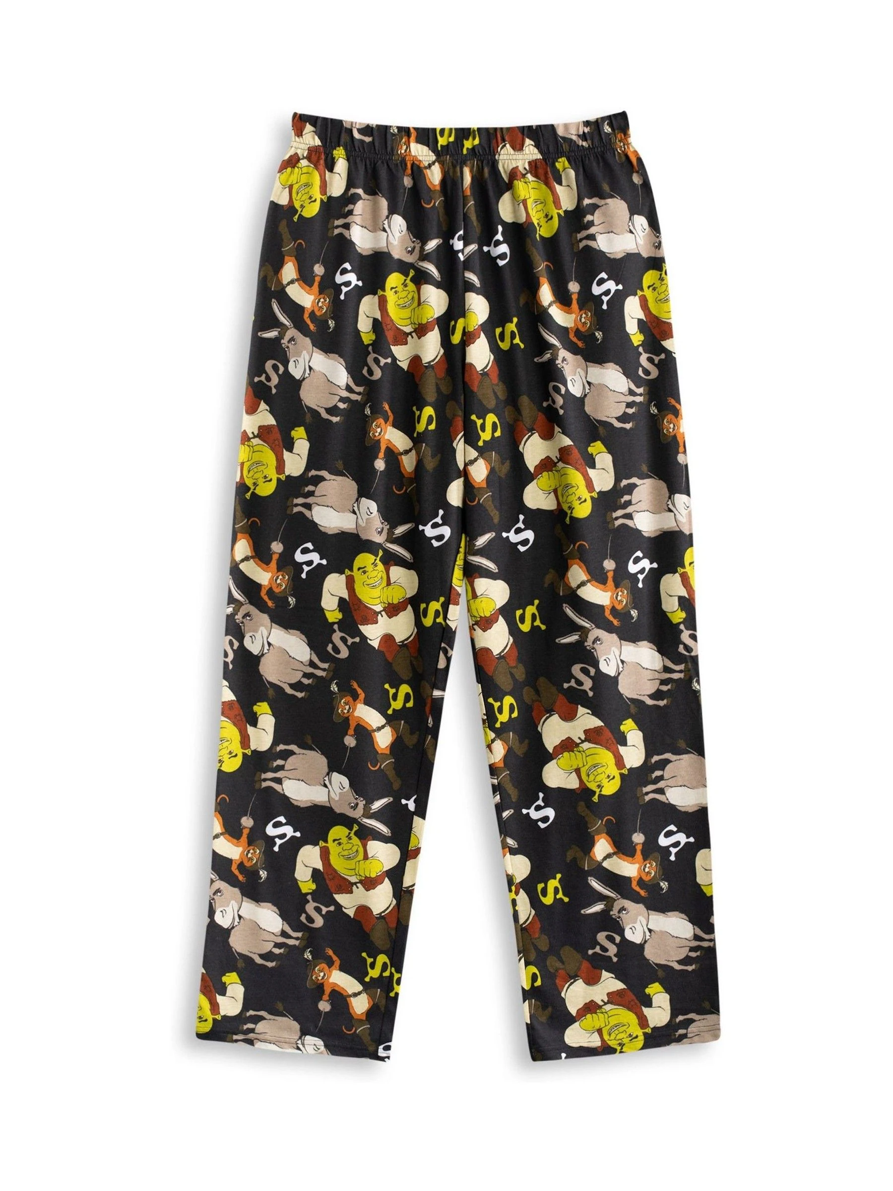 Vanilla Underground Mens Shrek Multicoloured Short Sleeve Long Leg 100% Cotton Pyjamas Set