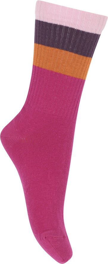 Melton Wide stripes socks Festival fuchsia