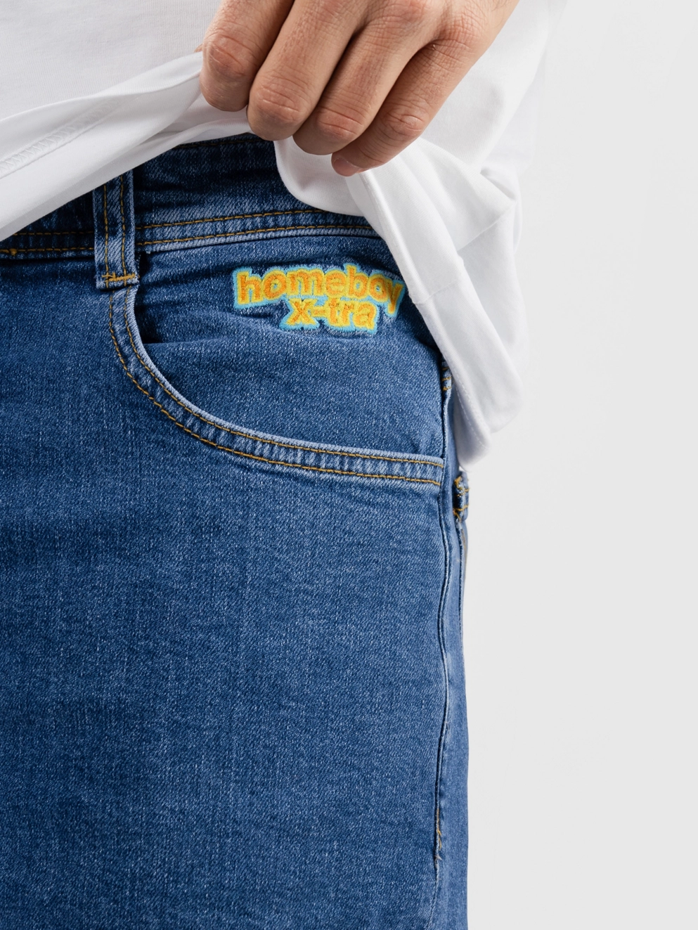 Homeboy X-tra BAGGY Denim Shorts washed blue